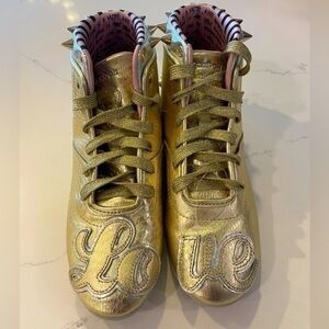 Reebok x Melody Ehsani Betwixt Gold Spike LOVE Reebok.Rare! Vintage.Size 7 EUC